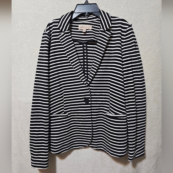 Philosophy Black and White Striped Blazer Sz. S - Picture 2 of 8